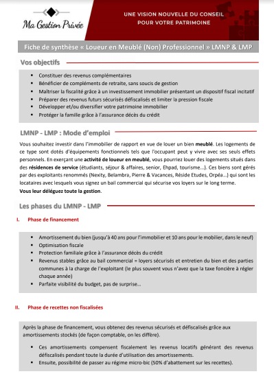 Fiche Synthese Lmnp Lmp